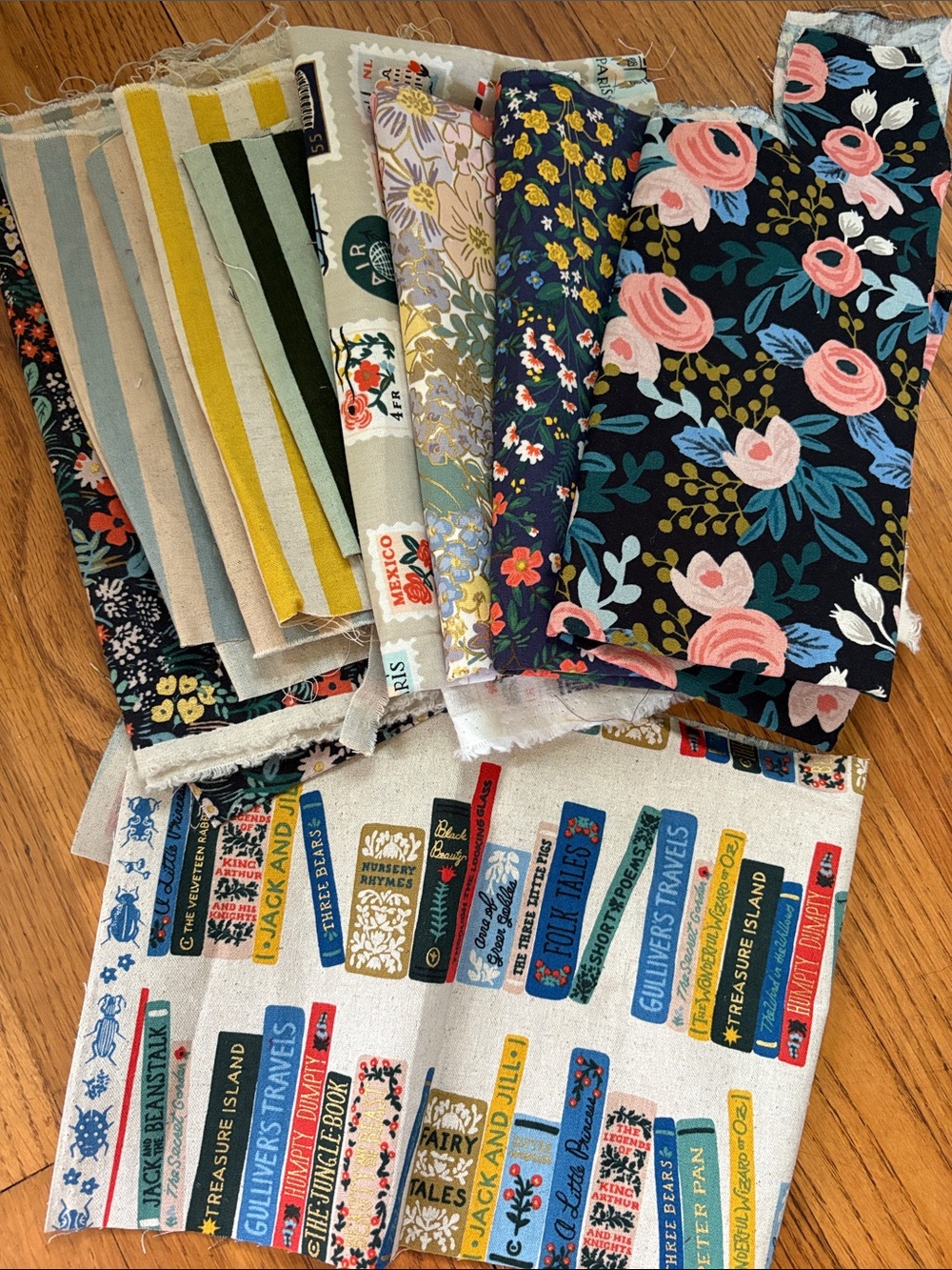 Various small pieces of Rifle paper co canvas